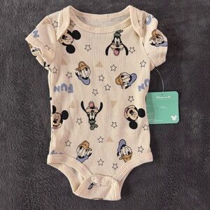 Disney Baby Cream One Piece with Character Print NWT
